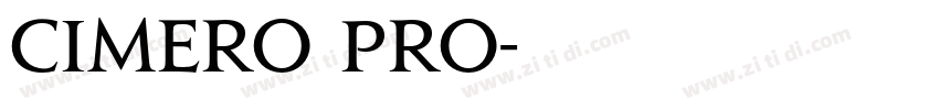 Cimero Pro字体转换